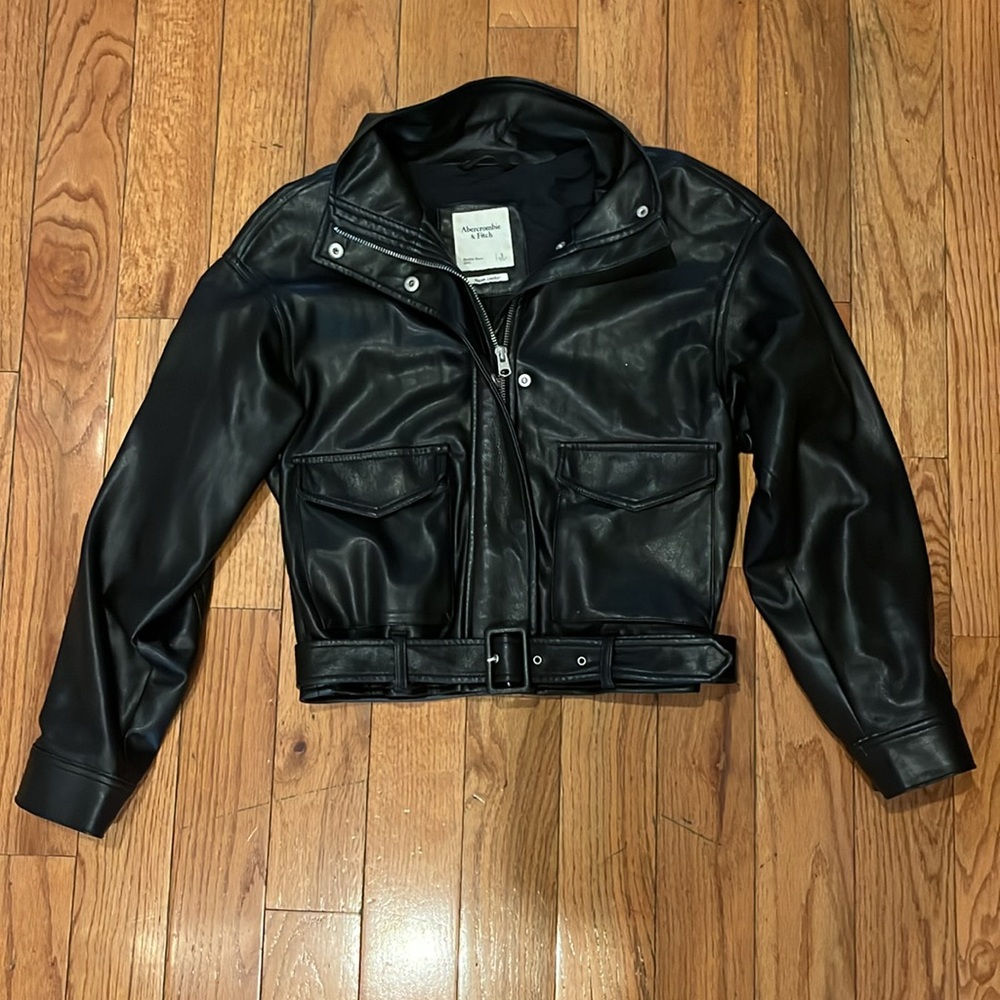 Abercrombie & Fitch Black Leather Jacket